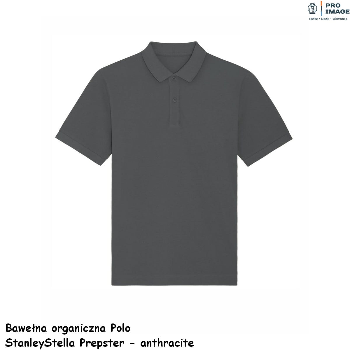 Bawełna organiczna Polo StanleyStella Prepster - anthracite Polo Prepster Stanley/Stella